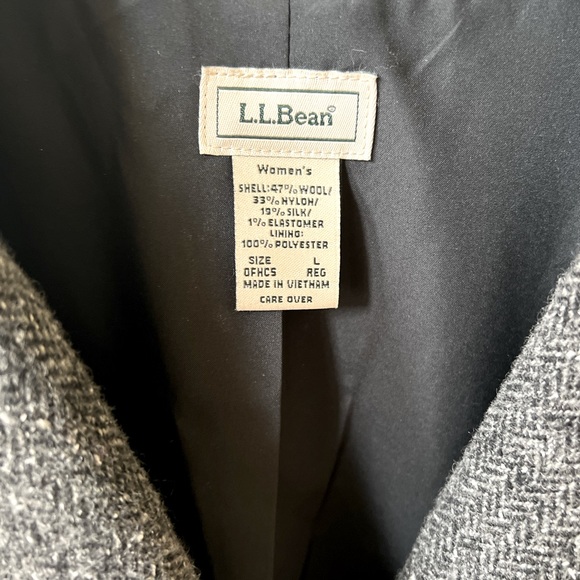L.L. Bean blazer charcoal size large - Picture 3 of 7